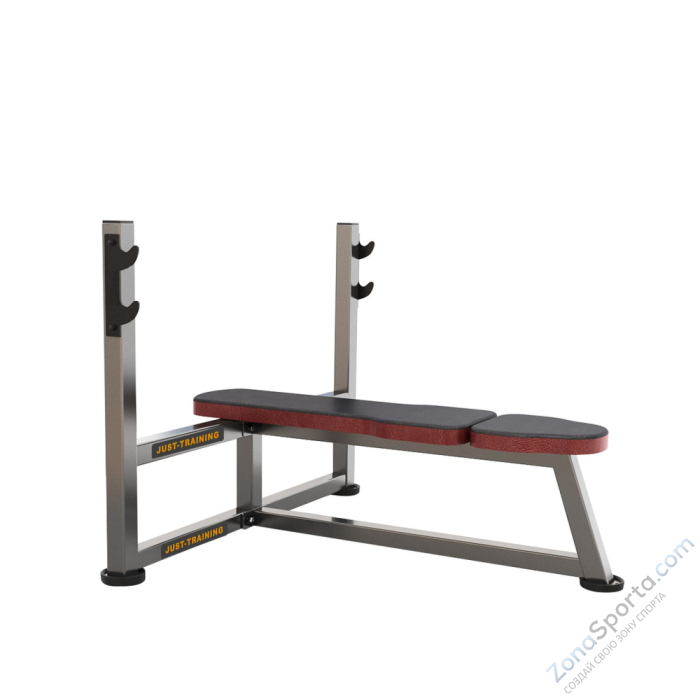 Скамья горизонтальная для жима штанги лежа со стойками Антат Скамья горизонтальная для жима штанги лежа со стойками Антат