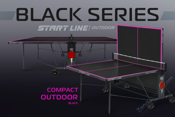 Стол теннисный Start Line Compact-2 LX Всепогодный Black Стол теннисный Start Line Compact-2 LX Всепогодный Black