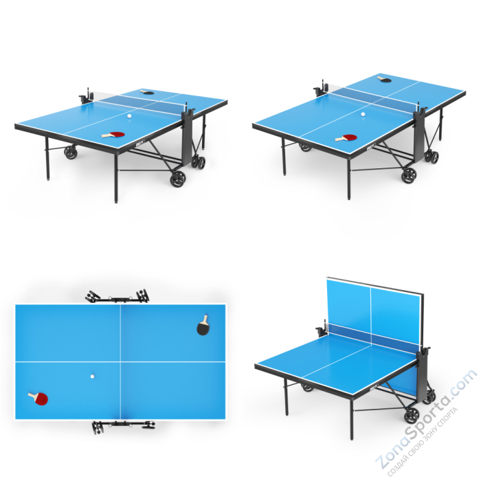 Теннисный стол Unix Line Compact indoor 18mm MDF (Blue) Теннисный стол Unix Line Compact indoor 18mm MDF (Blue)