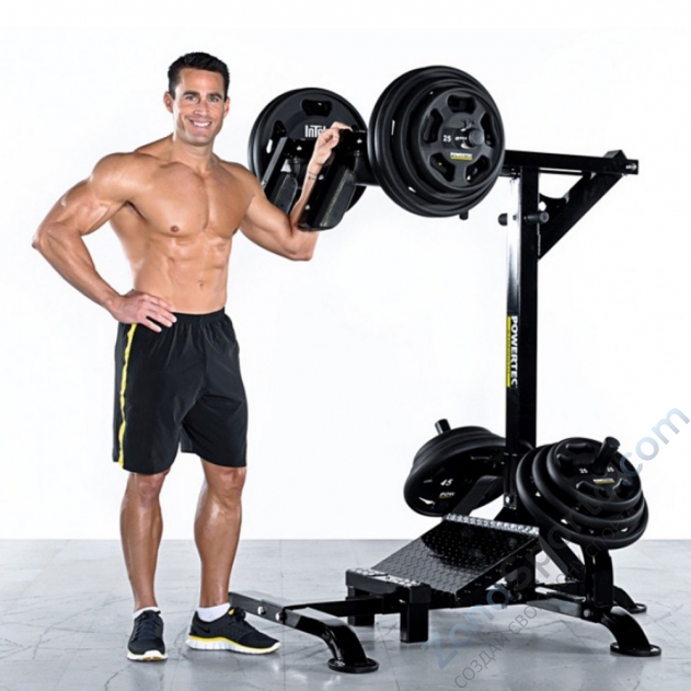 Тренажер для приседаний Powertec TM Squat Calf L-SC13 Тренажер для приседаний Powertec TM Squat Calf L-SC13