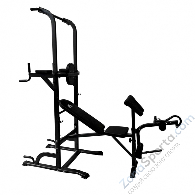 Турник - брусья со скамьей и опциями DFC Power Tower G010 Турник - брусья со скамьей и опциями DFC Power Tower G010