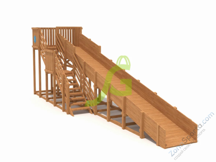 Зимняя деревянная горка IgraGrad Snow Fox скат 10м Зимняя деревянная горка IgraGrad Snow Fox скат 10м