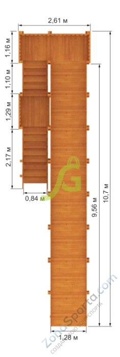 Зимняя деревянная горка IgraGrad Snow Fox скат 10м Зимняя деревянная горка IgraGrad Snow Fox скат 10м