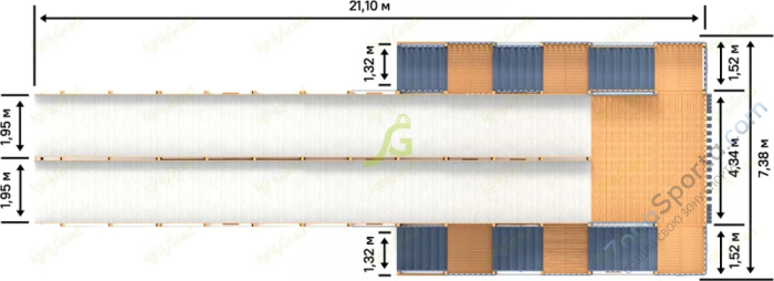 Зимняя деревянная горка IgraGrad Snow Fox скат 18 м мод.2 Зимняя деревянная горка IgraGrad Snow Fox скат 18 м мод.2