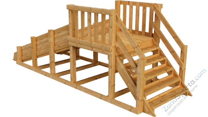 Зимняя деревянная заливная горка Ледянка (пропитка) Зимняя деревянная заливная горка Ледянка (пропитка)