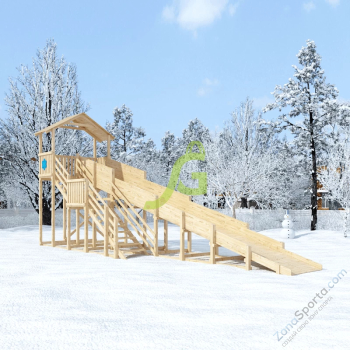 Зимняя горка IgraGrad Snow Fox (Домик) скат 10 м без окраски Зимняя горка IgraGrad Snow Fox (Домик) скат 10 м без окраски