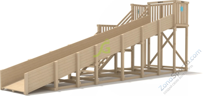 Зимняя горка IgraGrad Snow Fox скат 8 м без окраски Зимняя горка IgraGrad Snow Fox скат 8 м без окраски