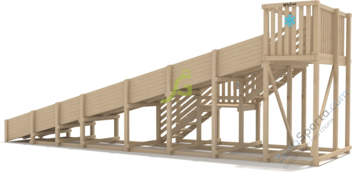 Зимняя горка IgraGrad Snow Fox скат 8 м без окраски Зимняя горка IgraGrad Snow Fox скат 8 м без окраски