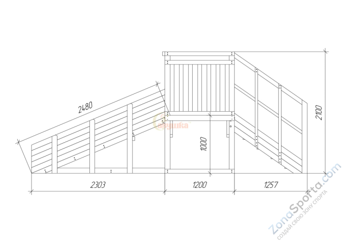 Зимняя горка Савушка Зима Wood-1 Зимняя горка Савушка Зима Wood-1