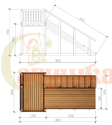 Зимняя горка Савушка Зима Wood-3 Зимняя горка Савушка Зима Wood-3