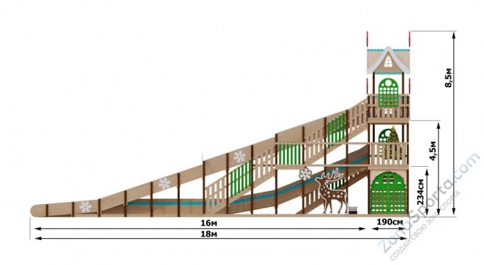 Зимняя горка Волшебная Зима 4 Зимняя горка Волшебная Зима 4