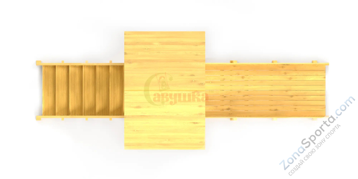 Зимняя заливная горка Савушка Зима Wood - 5 скат 3 метра Зимняя заливная горка Савушка Зима Wood - 5 скат 3 метра