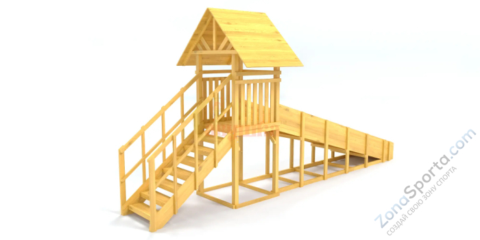 Зимняя заливная горка Савушка Зима Wood-5 скат 5 метров Зимняя заливная горка Савушка Зима Wood-5 скат 5 метров